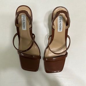 Brown Steve Madden Square Toed Heels